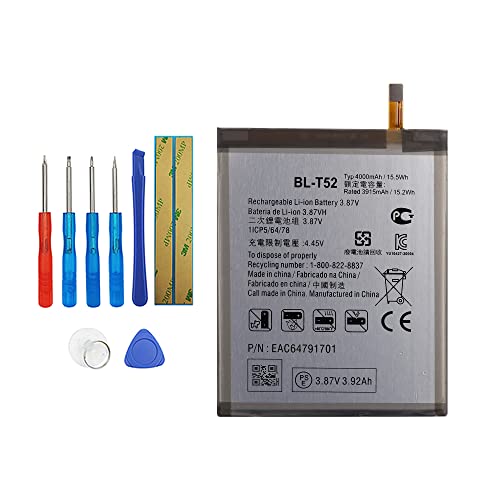 Vvsialeek BL-T52 Akku Kompatibel Für LG Wing 5G LMF100N LM-F100N LM-F100V LM-F100 with Toolkit Vvsialeek BL-T52 Akku Kompatibel Für LG Wing 5G LMF100N LM-F100N LM-F100V LM-F100 with Toolkit von Vvsialeek