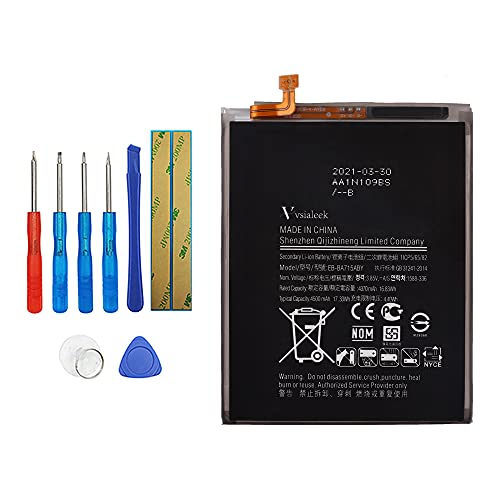 Vvsialeek EB-BA715ABY Ersatz Akku Kompatibel Für Samsung Galaxy A71 SM-A715F SM-A7160 with Free Toolkit von Vvsialeek