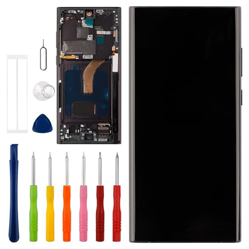 Vvsialeek Ersatz OLED Display Kompatibel Für Galaxy S22 Ultra [6.8"] SM-S908B, SM-S908B/DS, SM-S908U, SM-S908U1 LCD Touch Screen with Toolkit-Fingerabdruck-Funktion von Vvsialeek