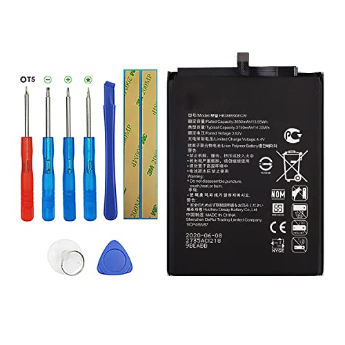 Vvsialeek HB386590ECW Akku Für Huawei Honor 8X, Honor 8X Dual SIM, JSN-AL00, JSN-L21, JSN-L22, JSN-L23, JSN-LX1, JSN-LX2, JSN-LX3 with Toolkit von Vvsialeek