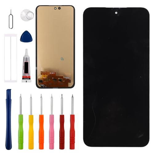 Vvsialeek LCD-Touchscreen-Digitizer für Galaxy M35 5G [6,2 Zoll] mit technischem Reparaturwerkzeug-Set, Fingerabdruck-Funktion von Vvsialeek