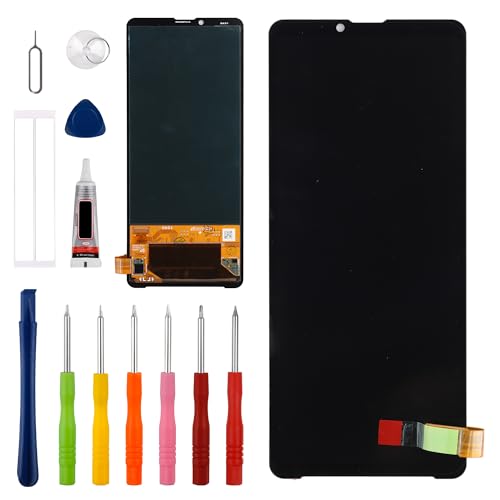 Vvsialeek LCD-Touchscreen-Digitizer für Xperia 10 VI [6,2 Zoll] mit technischem Reparaturwerkzeug-Set, Fingerabdruck-Funktion von Vvsialeek