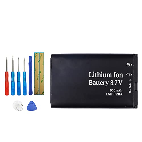 Vvsialeek LGIP-531A SBPL0090501 Akku Kompatibel Für Envoy 2 UN160, Envoy 3 UN170, Saber UN200 T-Mobile B450, Cricket B460, AT&T B470, KU250 with Toolkit 950mAh von Vvsialeek