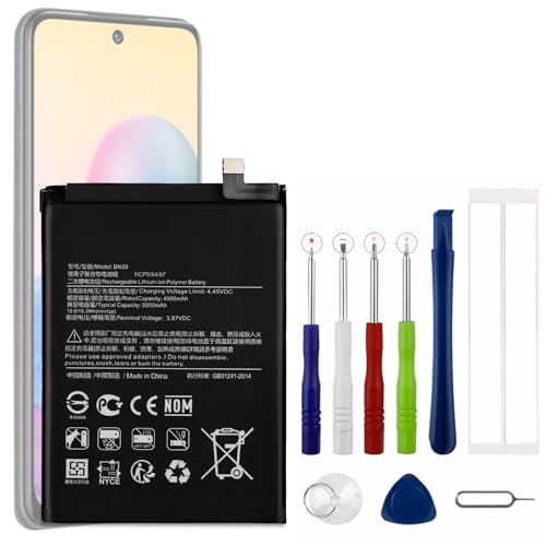 Vvsialeek Neu BN59 Ersatz Akku Kompatibel Für Xiaomi Redmi Note 10 M2101K7AI M2101K7AG mit kostenlosem Toolkit von Vvsialeek