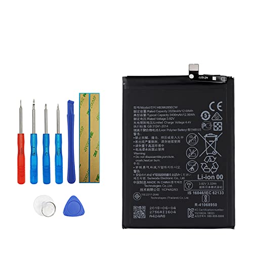 Vvsialeek Neu HB396285ECW Ersatz Akku Kompatibel Für Huawei P20 EML-AL00 3300mAh with Toolkit von Vvsialeek