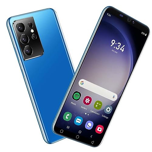 VwWv Günstige Handys, Smartphone Dual SIM 3G/2G 5,0 Zoll, Quad Core, 16 GB ROM, Android 9.0, Dual-Kamera, GPS/WLAN/Bluetooth/Face Unlock (S21Ultra-Blue) von VwWv