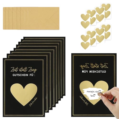 8 Sätze personalisierter Überraschungs-Rubbelkarten, gutscheine zum selber ausfüllen, mit Rubbelaufklebern und Kraftumschlägen, Zeit-Gutscheinkarten ,rubbellose 8 Sätze personalisierter Überraschungs-Rubbelkarten, gutscheine zum selber ausfüllen, mit Rubbelaufklebern und Kraftumschlägen, Zeit-Gutscheinkarten ,rubbellose von Vxcbad