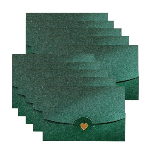 Vxcbad 50 Stück Kleine Briefumschläge Mini Folie Herz Umschläge Western Style Kleine Umschläge Perlenpapier Briefumschläge 7×10.5CM,Schwarzgrün Vxcbad 50 Stück Kleine Briefumschläge Mini Folie Herz Umschläge Western Style Kleine Umschläge Perlenpapier Briefumschläge 7×10.5CM,Schwarzgrün von Vxcbad