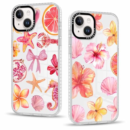 Vxinvnoi 2 Stück Handyhülle für iPhone 14 Plus Hülle 6,7'', Aesthetic Schleife Blume Muster Design Weiche TPU Ultra Dünn Transparent Silikon Schutzhülle Kratzfeste Stoßfest Bumper Case für Mädchen, 02 Vxinvnoi 2 Stück Handyhülle für iPhone 14 Plus Hülle 6,7'', Aesthetic Schleife Blume Muster Design Weiche TPU Ultra Dünn Transparent Silikon Schutzhülle Kratzfeste Stoßfest Bumper Case für Mädchen, 02 von Vxinvnoi