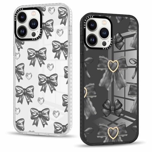 Vxinvnoi 2 Stück Handyhülle für iPhone 14 Pro Max Hülle 6,7'', Aesthetic Schleife Muster Design Weiche TPU Ultra Dünn Transparent Silikon Schutzhülle Kratzfeste Stoßfest Bumper Case für Mädchen, 01 Vxinvnoi 2 Stück Handyhülle für iPhone 14 Pro Max Hülle 6,7'', Aesthetic Schleife Muster Design Weiche TPU Ultra Dünn Transparent Silikon Schutzhülle Kratzfeste Stoßfest Bumper Case für Mädchen, 01 von Vxinvnoi