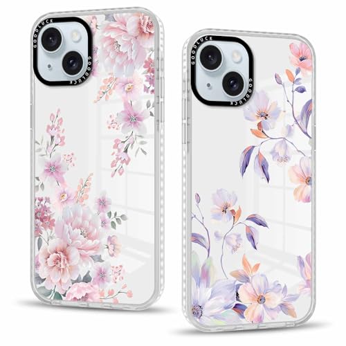 Vxinvnoi 2 Stück Handyhülle für iPhone 15 Hülle 6,1'', Aesthetic Blume Muster Design Weiche TPU Ultra Dünn Transparent Silikon Schutzhülle Kratzfeste Stoßfest Bumper Case für Mädchen, 01 Vxinvnoi 2 Stück Handyhülle für iPhone 15 Hülle 6,1'', Aesthetic Blume Muster Design Weiche TPU Ultra Dünn Transparent Silikon Schutzhülle Kratzfeste Stoßfest Bumper Case für Mädchen, 01 von Vxinvnoi