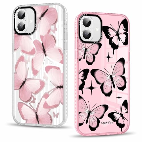 Vxinvnoi 2 Stück Handyhülle für iPhone 16 Plus Hülle 6,7'', Aesthetic Schmetterling Muster Design Weiche TPU Ultra Dünn Transparent Silikon Schutzhülle Kratzfeste Stoßfest Bumper Case für Mädchen, 03 Vxinvnoi 2 Stück Handyhülle für iPhone 16 Plus Hülle 6,7'', Aesthetic Schmetterling Muster Design Weiche TPU Ultra Dünn Transparent Silikon Schutzhülle Kratzfeste Stoßfest Bumper Case für Mädchen, 03 von Vxinvnoi