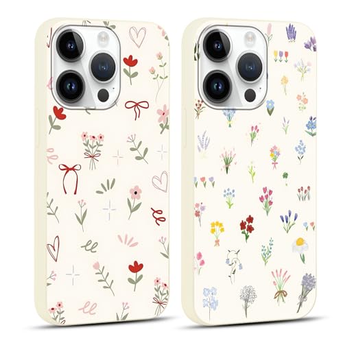 Vxinvnoi 2 Stück Handyhülle für iPhone 16 Pro Hülle, Blumen Motiv Aesthetic Muster Mädchen Case, Weich Silikon Dünn TPU Bumper Stoßfeste Kratzfest Schutzhülle Cover für iPhone 16 Pro 6,3", Beige Vxinvnoi 2 Stück Handyhülle für iPhone 16 Pro Hülle, Blumen Motiv Aesthetic Muster Mädchen Case, Weich Silikon Dünn TPU Bumper Stoßfeste Kratzfest Schutzhülle Cover für iPhone 16 Pro 6,3", Beige von Vxinvnoi