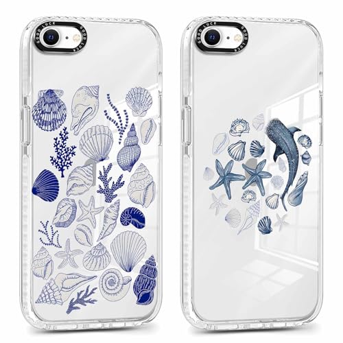 Vxinvnoi 2 Stück Handyhülle für iPhone 16e/SE 4/SE 2025 Hülle, Meereslebensmuster Aesthetic Motiv Mädchen Case, Transparent Weich Silikon TPU Bumper Stoßfeste Schutzhülle Cover für iPhone 16e 6,1" Vxinvnoi 2 Stück Handyhülle für iPhone 16e/SE 4/SE 2025 Hülle, Meereslebensmuster Aesthetic Motiv Mädchen Case, Transparent Weich Silikon TPU Bumper Stoßfeste Schutzhülle Cover für iPhone 16e 6,1" von Vxinvnoi