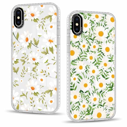 Vxinvnoi 2 Stück Handyhülle für iPhone X Hülle 5,8'', Aesthetic Blume Muster Design Weiche TPU Ultra Dünn Transparent Silikon Schutzhülle Kratzfeste Stoßfest Bumper Case für Mädchen, 05 Vxinvnoi 2 Stück Handyhülle für iPhone X Hülle 5,8'', Aesthetic Blume Muster Design Weiche TPU Ultra Dünn Transparent Silikon Schutzhülle Kratzfeste Stoßfest Bumper Case für Mädchen, 05 von Vxinvnoi