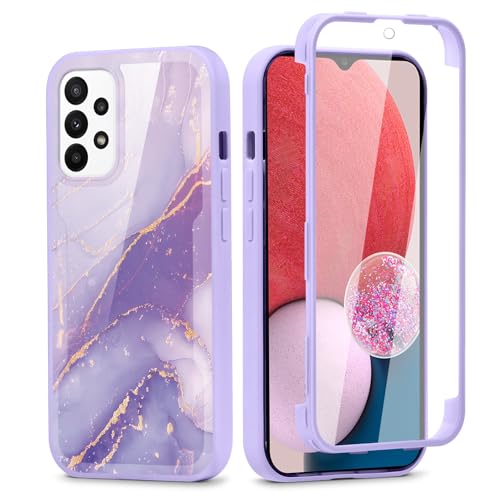 Vxinvnoi 360 Grad Hülle für Samsung Galaxy A13 （4G） 6.6", Handyhülle mit Eingebautem Displayschutz Con Aesthetic Muster Design TPU Front Und Rückenschutz Schutzhülle Bumper Fullbody Cover, 22 von Vxinvnoi