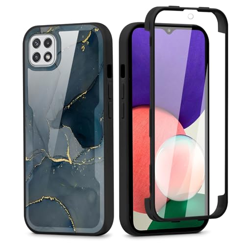 Vxinvnoi 360 Grad Hülle für Samsung Galaxy A22（5G） 6.6", Handyhülle mit Eingebautem Displayschutz Con Aesthetic Muster Design TPU Front Und Rückenschutz Schutzhülle Bumper Fullbody Cover, 15 von Vxinvnoi