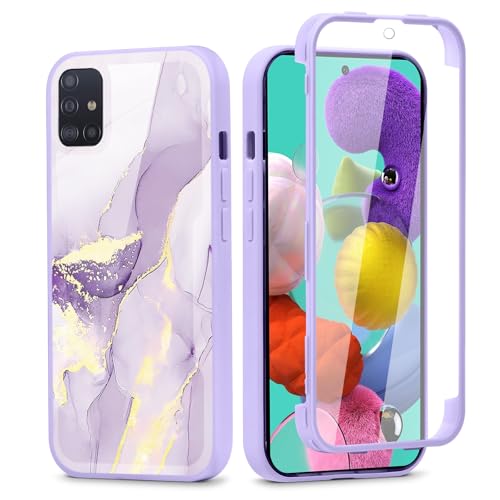 Vxinvnoi 360 Grad Hülle für Samsung Galaxy A51（4G） 6.5", Handyhülle mit Eingebautem Displayschutz Con Aesthetic Muster Design TPU Front Und Rückenschutz Schutzhülle Bumper Fullbody Cover, 23 von Vxinvnoi