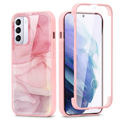 Vxinvnoi 360 Grad Hülle für Samsung Galaxy S21+（5G） 6.7", Handyhülle mit Eingebautem Displayschutz Con Aesthetic Muster Design TPU Front Und Rückenschutz Schutzhülle Bumper Fullbody Cover, 07 von Vxinvnoi