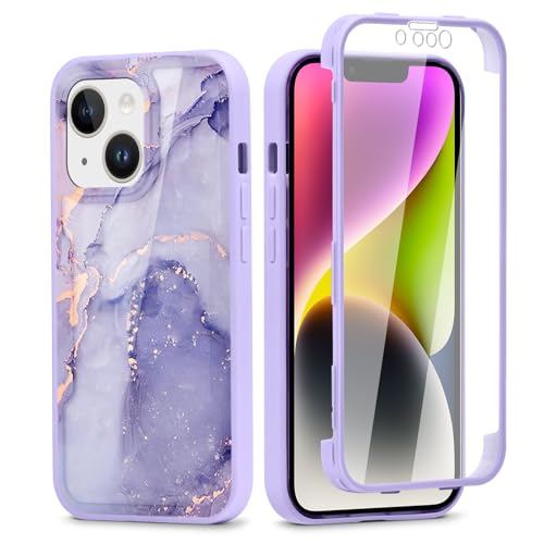 Vxinvnoi 360 Grad Hülle für iPhone 14 6.1", Handyhülle mit Eingebautem Displayschutz Con Aesthetic Muster Design TPU Durchsichtige Front Und Rückenschutz Schutzhülle Bumper Fullbody Cover, 24 Vxinvnoi 360 Grad Hülle für iPhone 14 6.1", Handyhülle mit Eingebautem Displayschutz Con Aesthetic Muster Design TPU Durchsichtige Front Und Rückenschutz Schutzhülle Bumper Fullbody Cover, 24 von Vxinvnoi