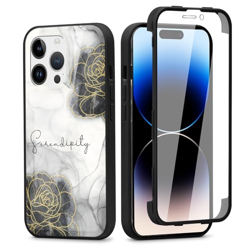 Vxinvnoi 360 Grad Hülle für iPhone 14 Pro 6.1", Handyhülle mit Eingebautem Displayschutz Con Aesthetic Muster Design TPU Durchsichtige Front Und Rückenschutz Schutzhülle Bumper Fullbody Cover, 10 Vxinvnoi 360 Grad Hülle für iPhone 14 Pro 6.1", Handyhülle mit Eingebautem Displayschutz Con Aesthetic Muster Design TPU Durchsichtige Front Und Rückenschutz Schutzhülle Bumper Fullbody Cover, 10 von Vxinvnoi