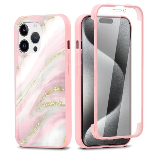 Vxinvnoi 360 Grad Hülle für iPhone 16 Pro 6.3", Handyhülle mit Eingebautem Displayschutz Con Aesthetic Muster Design TPU Durchsichtige Front Und Rückenschutz Schutzhülle Bumper Fullbody Cover, 04 Vxinvnoi 360 Grad Hülle für iPhone 16 Pro 6.3", Handyhülle mit Eingebautem Displayschutz Con Aesthetic Muster Design TPU Durchsichtige Front Und Rückenschutz Schutzhülle Bumper Fullbody Cover, 04 von Vxinvnoi