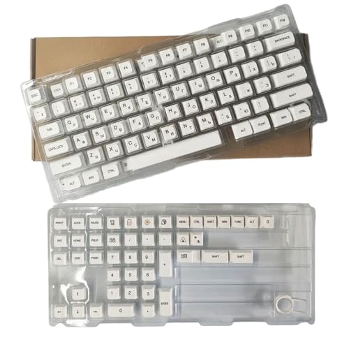 120 Tastenkappen-Set Minimalistische weiße Tastenkappen für mechanische Tastatur, Englisch, Japanisch, Russisch, Koreanisch 120 Tastenkappen-Set Minimalistische weiße Tastenkappen für mechanische Tastatur, Englisch, Japanisch, Russisch, Koreanisch von Vynetra