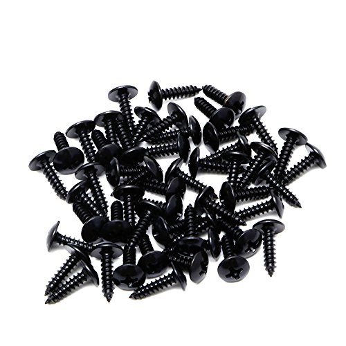 50 Stück schwarze Gitarren- und Bass-Pickguard-Befestigungsschrauben für ST für LP-Gitarre 50 Stück schwarze Gitarren- und Bass-Pickguard-Befestigungsschrauben für ST für LP-Gitarre von Vynetra