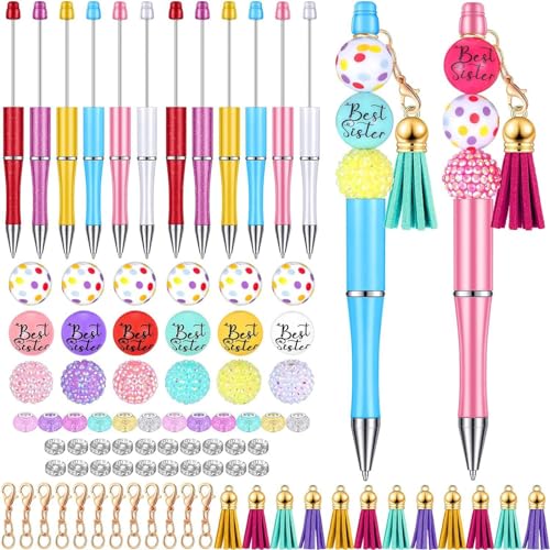 86 Stück Perlen-Kugelschreiber mit Perlen, Quasten und Schlüsselanhänger-Haken, Bürobedarf für Weihnachten, Party, Gastgeschenk 86 Stück Perlen-Kugelschreiber mit Perlen, Quasten und Schlüsselanhänger-Haken, Bürobedarf für Weihnachten, Party, Gastgeschenk von Vynetra