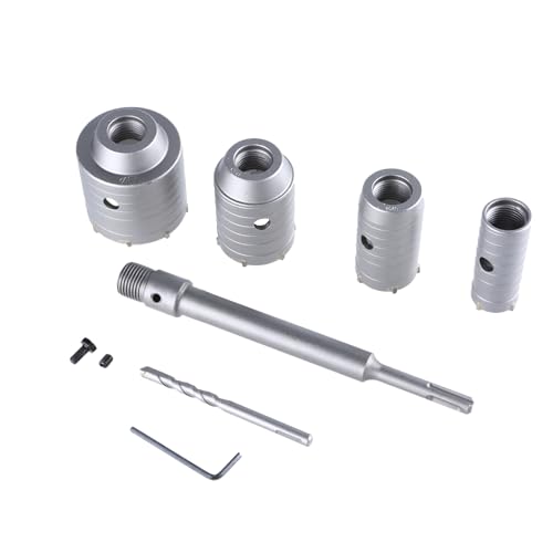 Beton-Lochsägen-Set, Mauerwerk, 30, 40, 50, 65 mm, für Beton, Zement, Ziegel, Stein, Lochsägen-Set von Vynetra