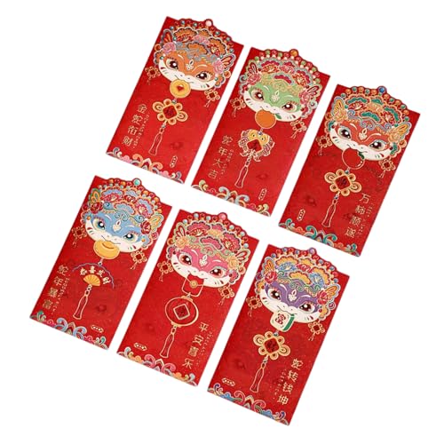 Briefumschläge, Goldfolie, Schlangenjahr, multifunktional, chinesische Tierkreiszeichen, Geldbeutel, 6 Stück Briefumschläge, Goldfolie, Schlangenjahr, multifunktional, chinesische Tierkreiszeichen, Geldbeutel, 6 Stück von Vynetra