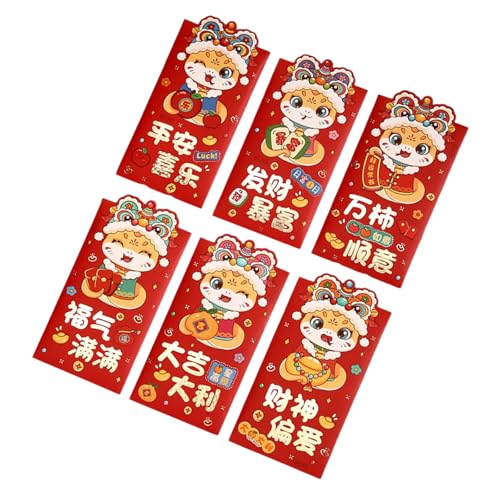 Briefumschläge, Goldfolie, Schlangenjahr, multifunktional, chinesische Tierkreiszeichen, Geldbeutel, 6 Stück Briefumschläge, Goldfolie, Schlangenjahr, multifunktional, chinesische Tierkreiszeichen, Geldbeutel, 6 Stück von Vynetra