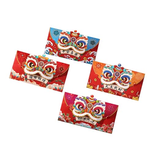 Briefumschläge für das chinesische Neujahrsfest, 2025, Schlangen-Zodiacs, 4 Stück Briefumschläge für das chinesische Neujahrsfest, 2025, Schlangen-Zodiacs, 4 Stück von Vynetra