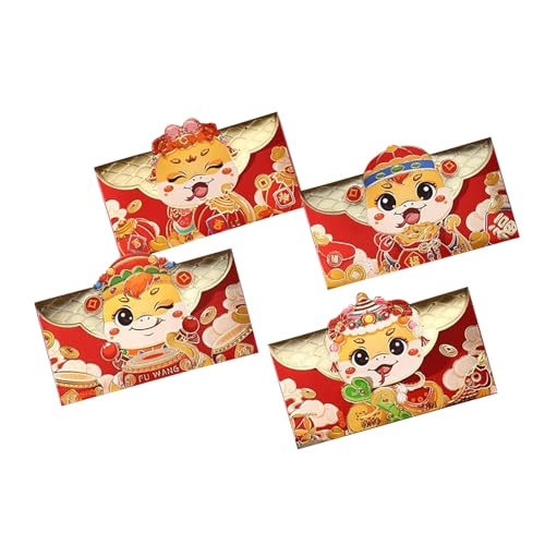 Briefumschläge für das chinesische Neujahrsfest, 2025, Schlangen-Zodiacs, 4 Stück Briefumschläge für das chinesische Neujahrsfest, 2025, Schlangen-Zodiacs, 4 Stück von Vynetra