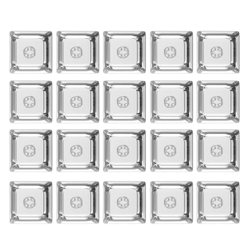 Transparentes Tastenkappen-Set 1U, 1 x XDA-Höhe, kristallklare transparente Tastenkappen für mechanische Tastaturen, 20 Stück Transparentes Tastenkappen-Set 1U, 1 x XDA-Höhe, kristallklare transparente Tastenkappen für mechanische Tastaturen, 20 Stück von Vynetra