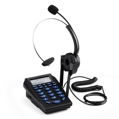 Vynetra Kabelgebundene Call-Center-Headsets für Call-Center mit Geräuschunterdrückung und kompaktem monauralem Design von Vynetra