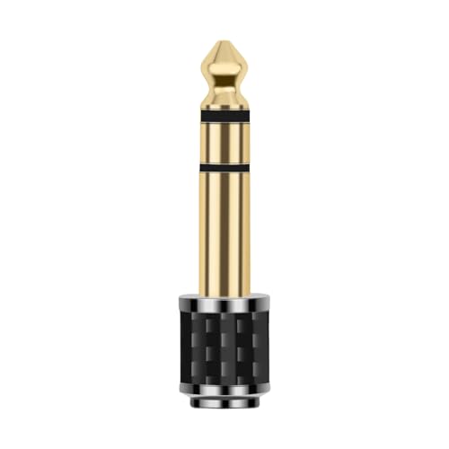 Vynetra Kopfhörer-Konverter-Adapter, 3,5 mm auf 6,35 mm, Metallstecker für Heimkino-Stecker Vynetra Kopfhörer-Konverter-Adapter, 3,5 mm auf 6,35 mm, Metallstecker für Heimkino-Stecker von Vynetra