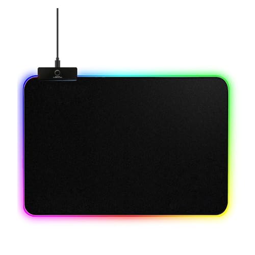 Vynetra LED-Gaming-Pad, 7 Farben, leicht zu reinigen, rutschfeste Gummiunterseite, erweitertes Licht, Computer, Büro, Mauspad Vynetra LED-Gaming-Pad, 7 Farben, leicht zu reinigen, rutschfeste Gummiunterseite, erweitertes Licht, Computer, Büro, Mauspad von Vynetra
