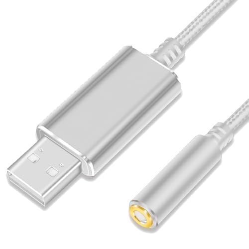 Vynetra USB-auf-3,5-mm-Soundadapter für Kopfhörer und Mikrofone für PC und Laptop Vynetra USB-auf-3,5-mm-Soundadapter für Kopfhörer und Mikrofone für PC und Laptop von Vynetra
