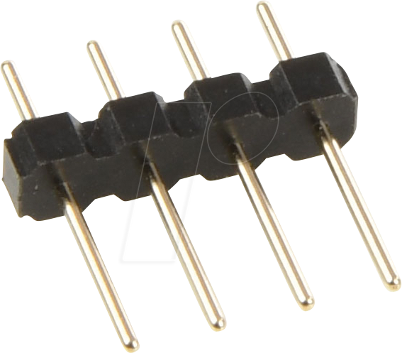 W+P 952-124-1 - Stiftleiste RM 2,54mm, gerade, 1-reihig, 4-polig von W+P PRODUCTS