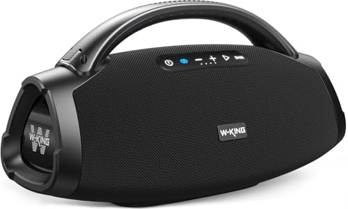 W-KING 300W Peak Bluetooth Lautsprecher Box mit Monströse Bässe/190mm Subwoofer/EQ APP/IPX7 Wasserdich/BT 5.4/Schnellladung/2.1 Channel/5 Treibern/3-Wege HiFi Boxen, Musikbox Bluetooth Party Boombox von W-KING