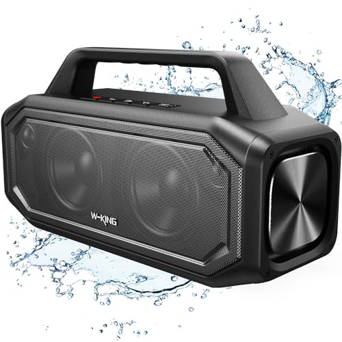 W-KING 80 W Bluetooth Lautsprecher, Kabellos, Tragbar für Outdoor, Mit Bass-Boost, Stereo-Kopplung, Umgekehrtes Laden, IPX6 Wasserdicht, Freisprechen W-KING 80 W Bluetooth Lautsprecher, Kabellos, Tragbar für Outdoor, Mit Bass-Boost, Stereo-Kopplung, Umgekehrtes Laden, IPX6 Wasserdicht, Freisprechen von W-KING