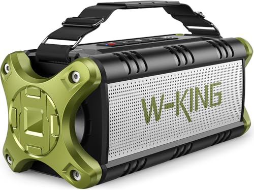W-KING Bluetooth Lautsprecher Groß 90W Peak, Musikbox Bluetooth, 50W Deep Bass, IPX6 Wasserdicht, Portable Party Loud Lautsprecher Boxen, Boombox Outdoor Lautsprecher, 40H, EQ, Powerbank, AUX, TF,NFC von W-KING