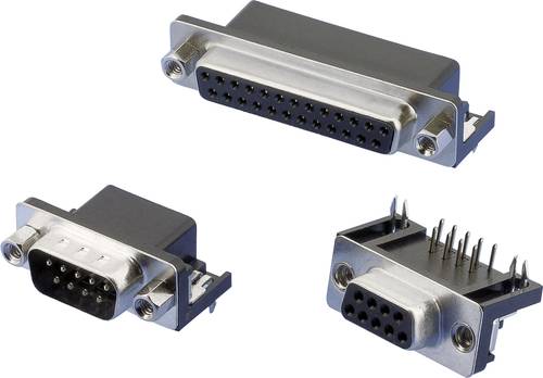 W & P Products 107-15-1-1-20 D-SUB Stiftleiste 90° Polzahl (num): 15 Lötpins gewinkelt von W & P Products