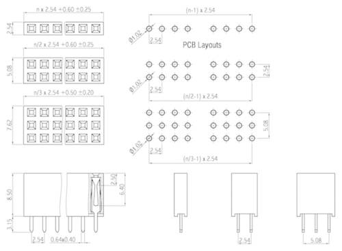 W & P Products Buchsenleiste (Standard) Anzahl Reihen: 1 Polzahl je Reihe: 3 157-03-1-00 von W & P Products