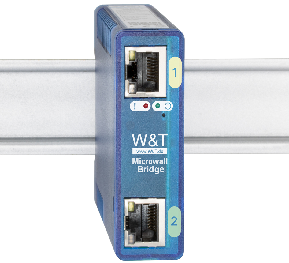 W&T Microwall Bridge, IP20, Kunststoff-Gehäuse, blau von W&T