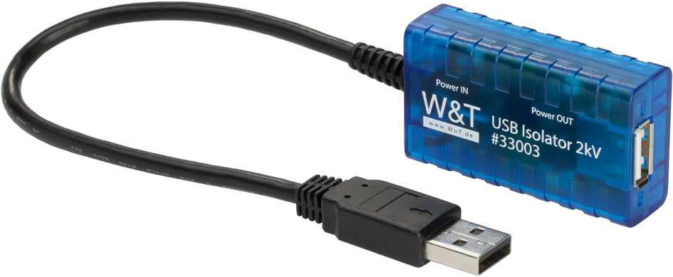 W&T USB-Isolator 2kV Hi-Speed, blau von W&T