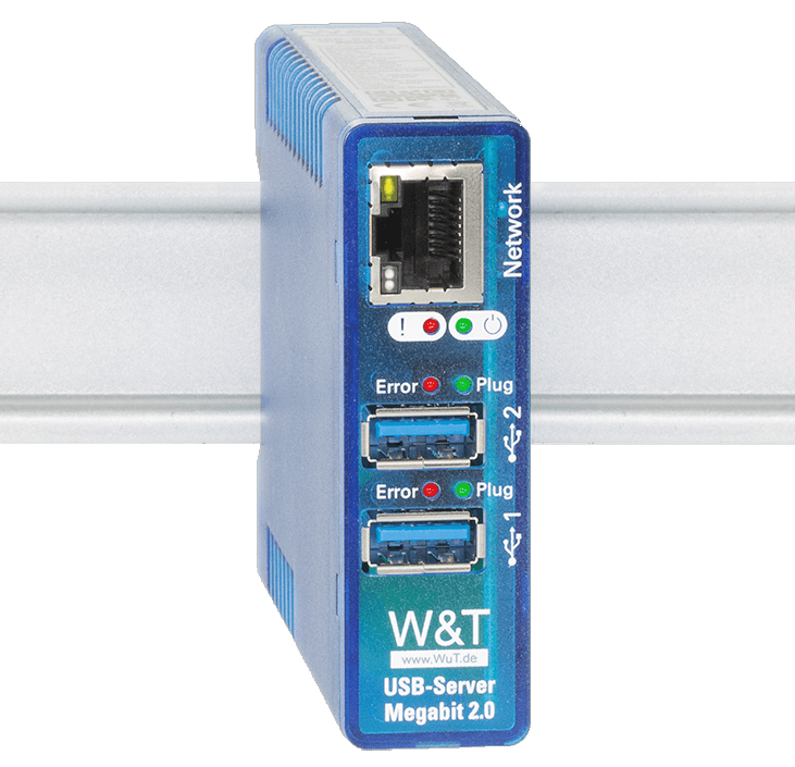 W&T USB-Server Megabit 2.0, 2 unabhängige USB-Ports von W&T
