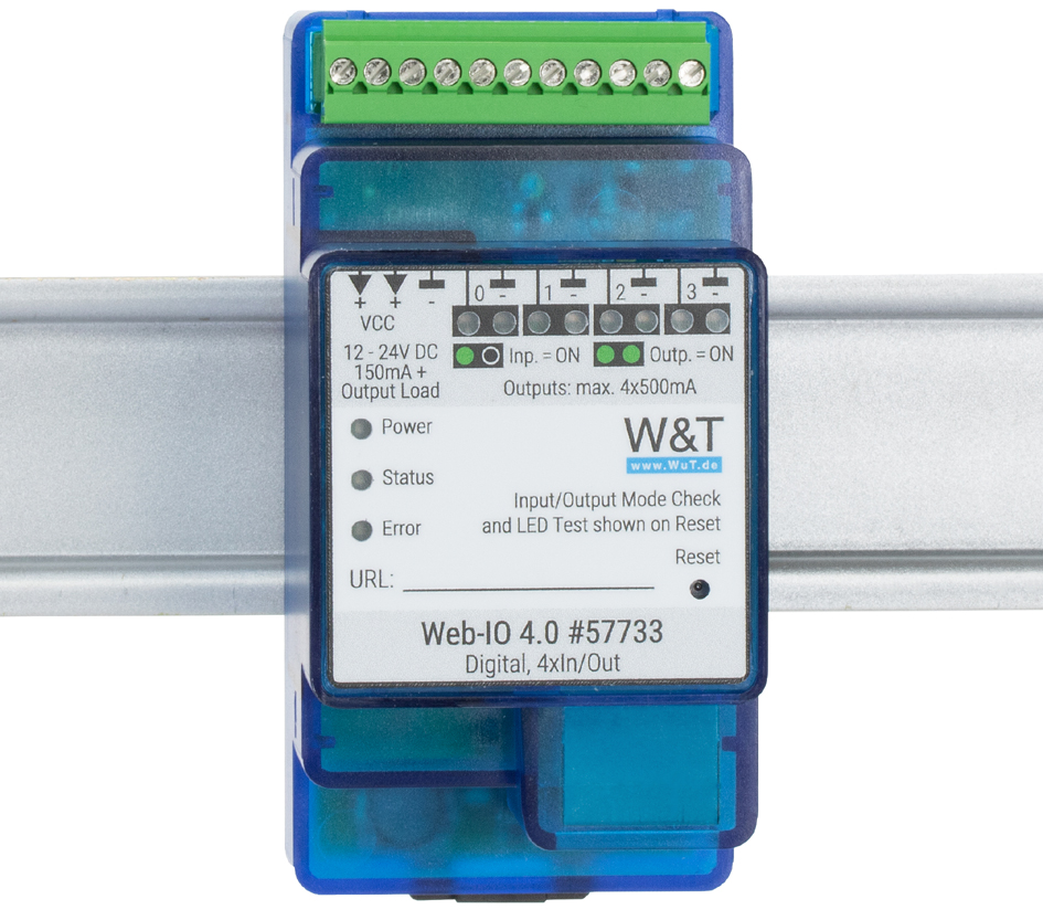 W&T Web-IO 4.0 Digital, 4 x In/Out, 10/100 BaseT, blau von W&T