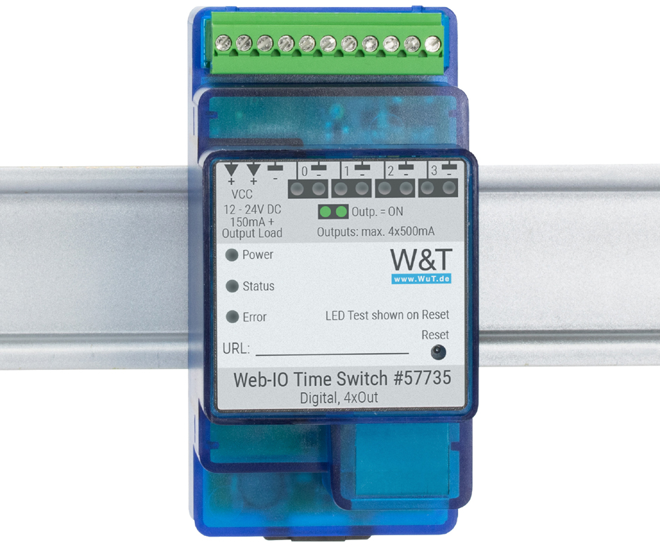 W&T Web-IO Time Switch Digital 4xOut, 10/100BaseT, blau von W&T